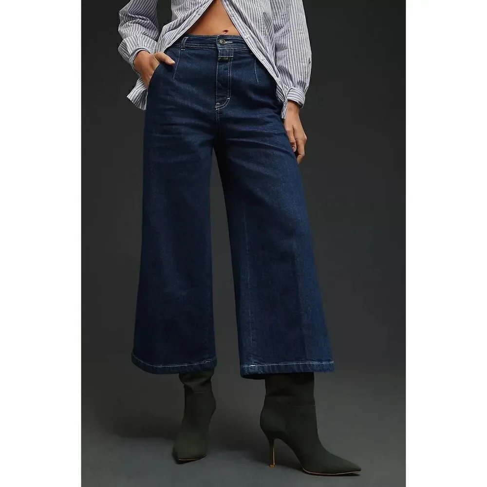 Anthropologie Closed Organic Cotton Leira High-Rise Wide-Leg Jeans